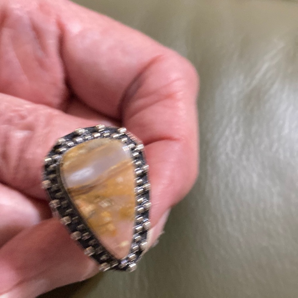 silver 925  stone Women's Ring